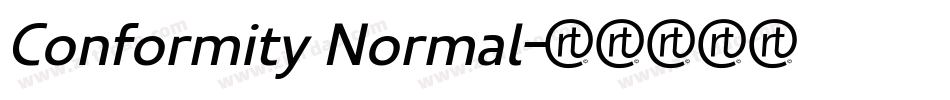 Conformity Normal字体转换